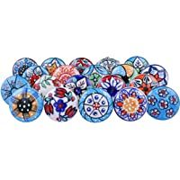 Los mejores  - 20 tiradores vintage de cerámica con distintos diseños de flores- ideales para puertas- armarios- cajones y cómodas